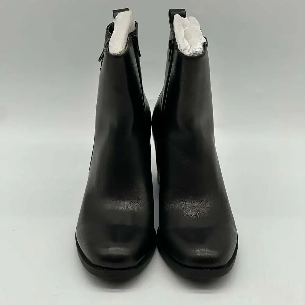 B.O.C. Born Concepts Boulder Black Faux Leather Zip-Up Bootie Women's Size 10M
